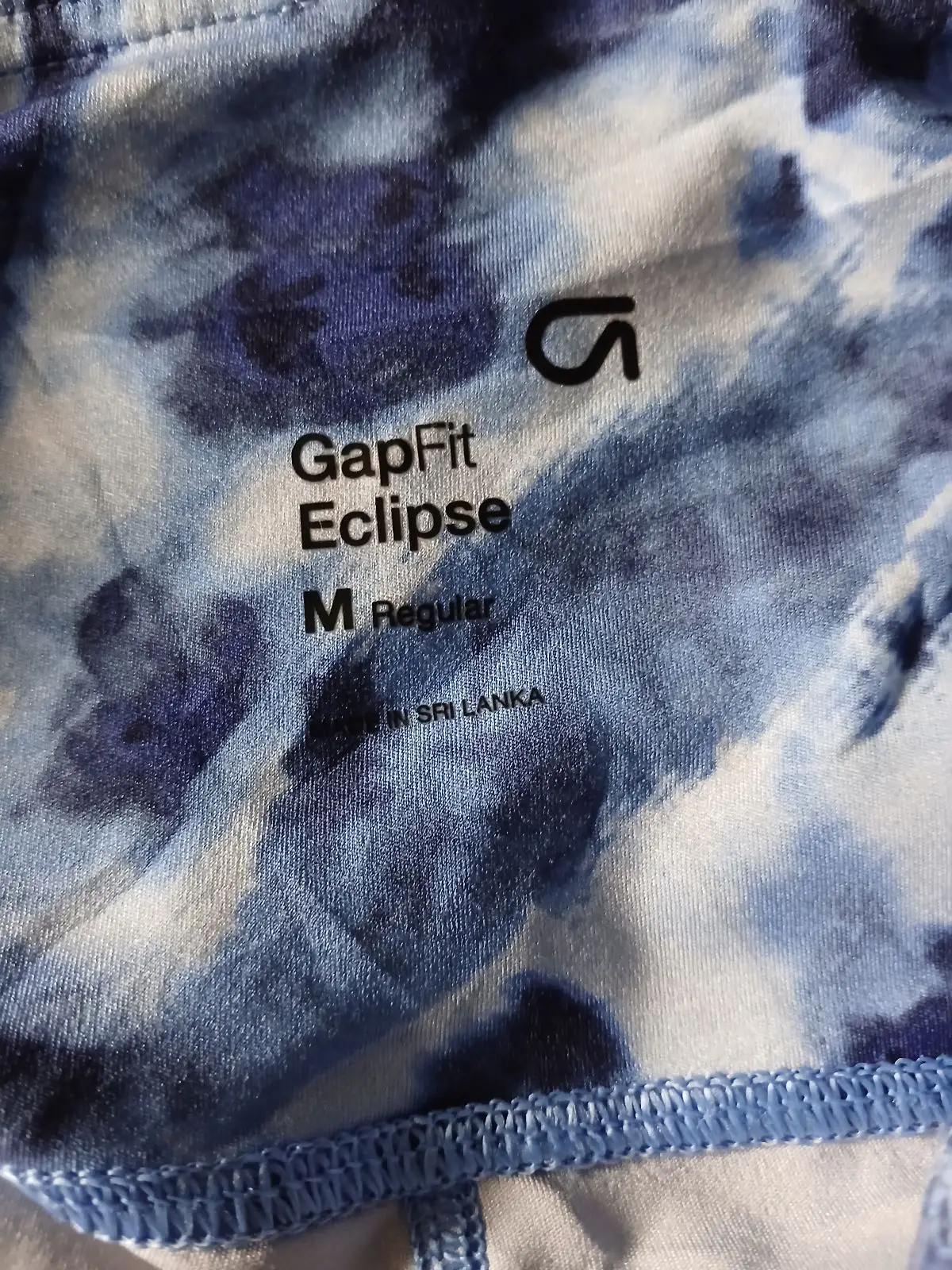 Blue Tie-Dye Activewear Leggings Medium
