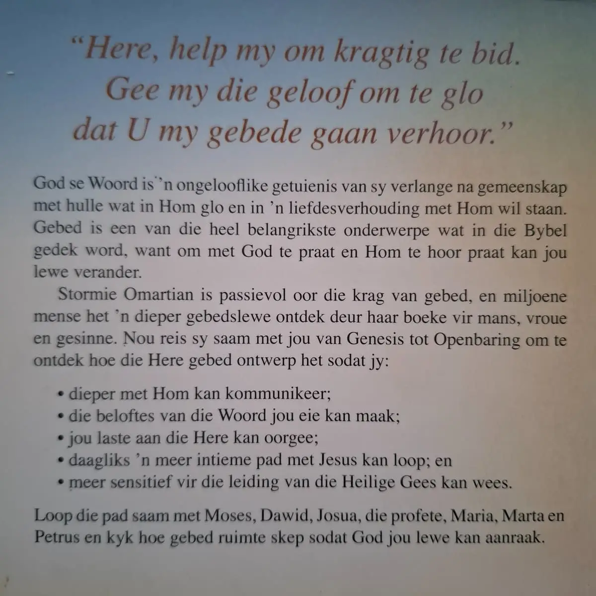 Stormie Omartian Afrikaans Boeke Combo (2-Boek Stel)