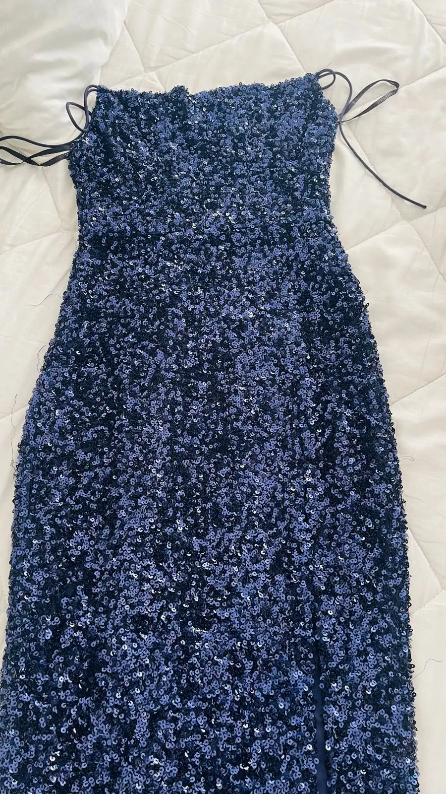 Forever New Navy Sequin Midi Dress
