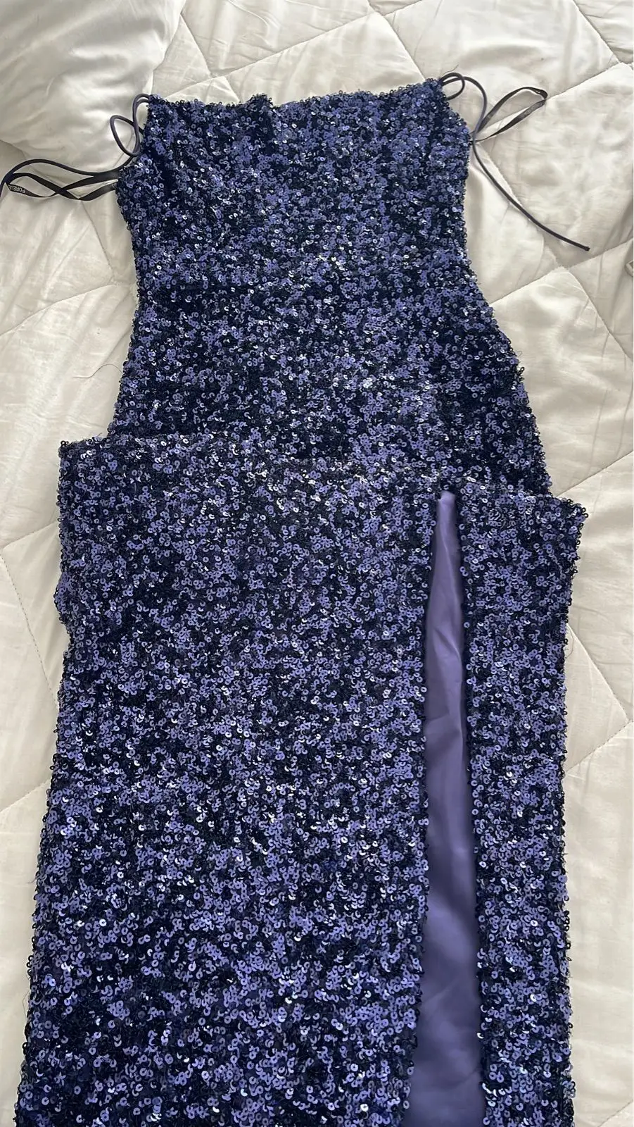 Forever New Navy Sequin Midi Dress