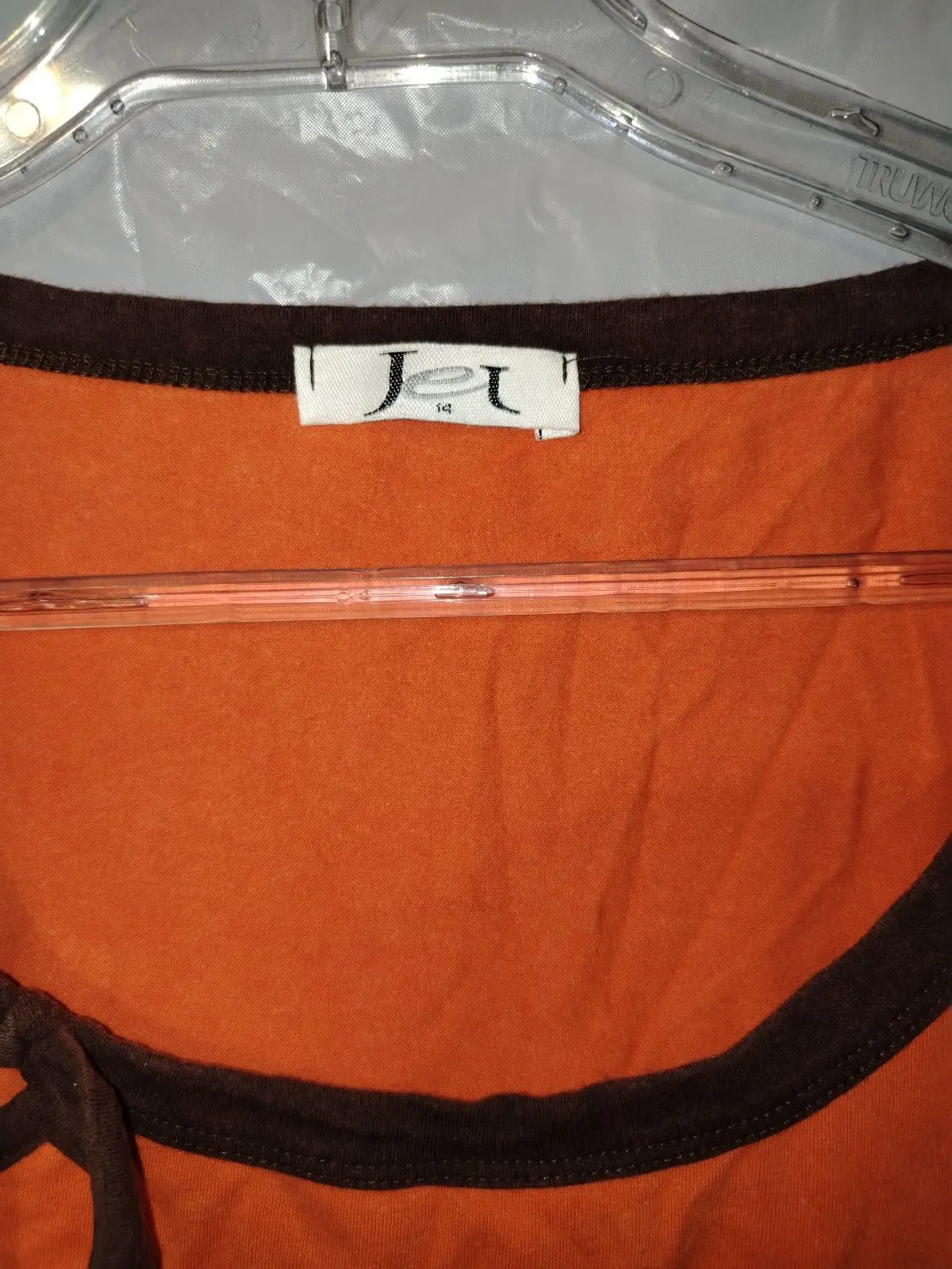 Jet African Print Burnt-Orange Short-Sleeve Top Size 10