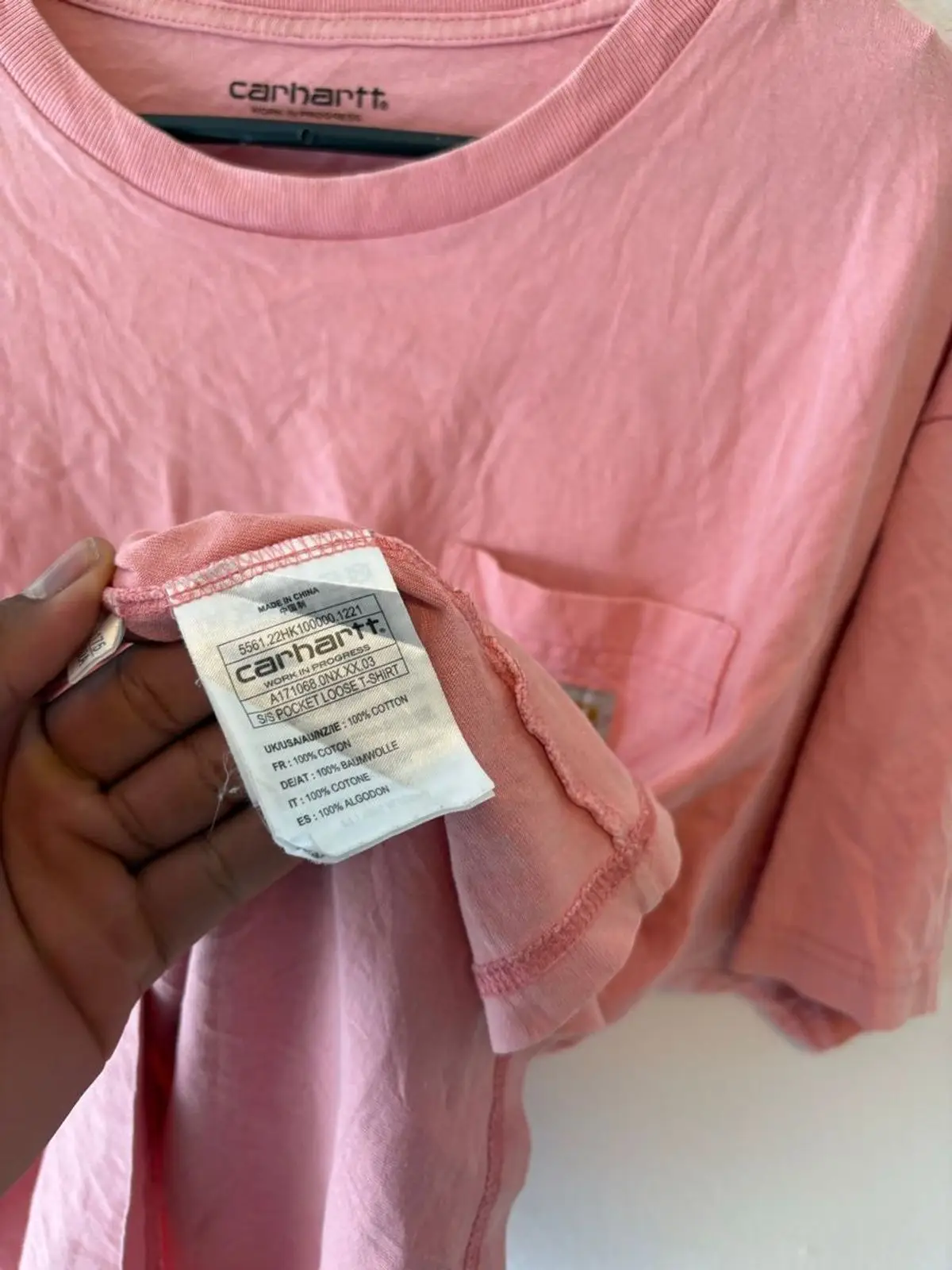 Carhartt Pink Pocket T-Shirt