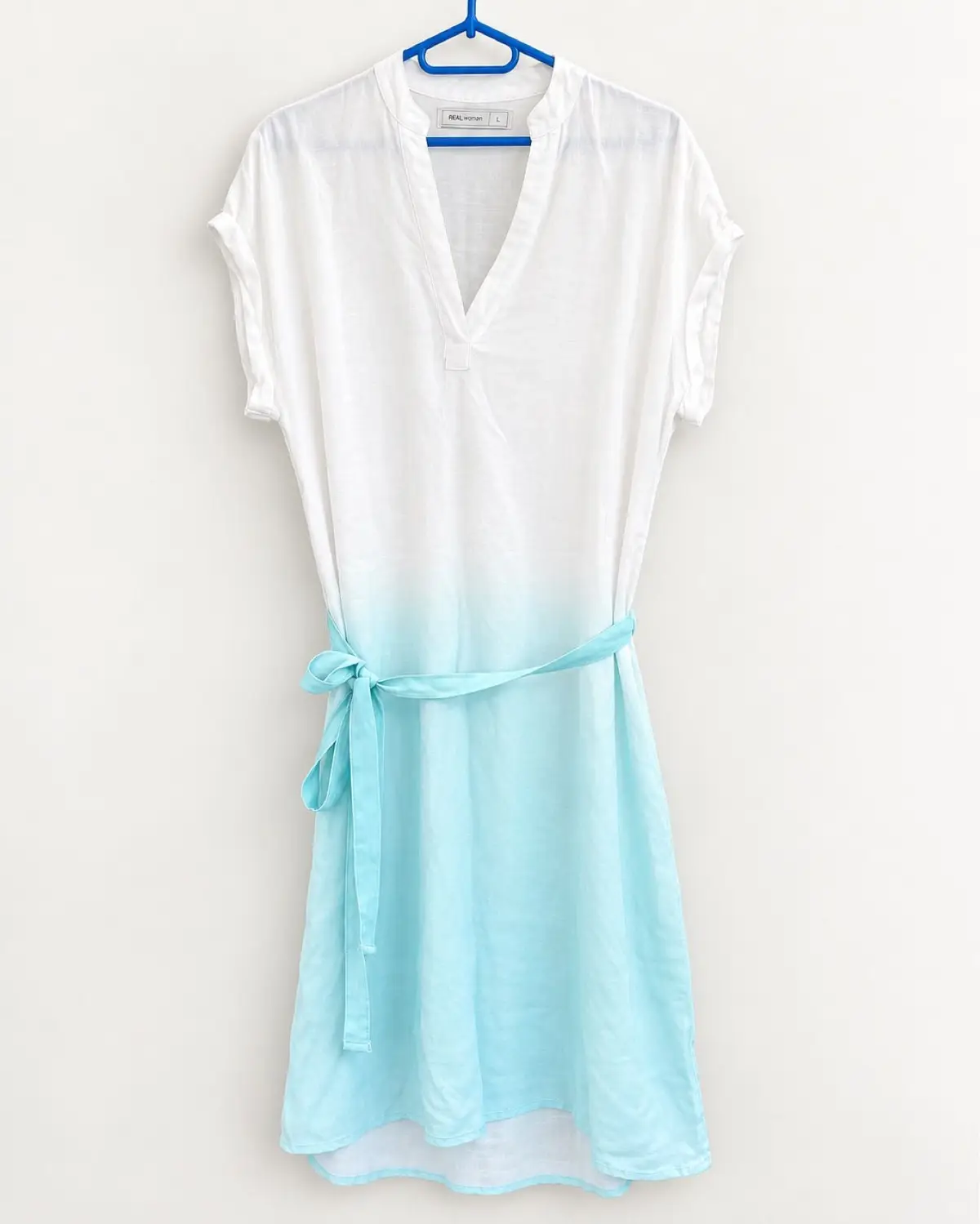 Real Woman Ombre V-Neck Dress