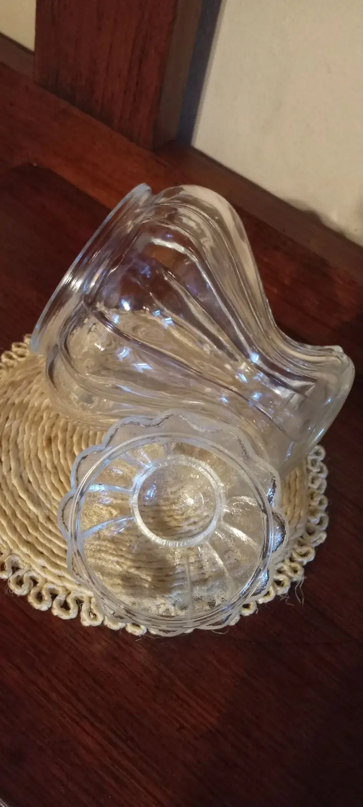 Vintage Clear Glass Jar with Lid
