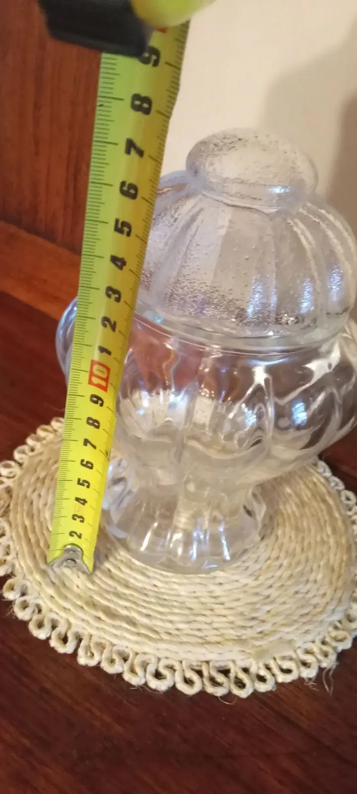 Vintage Clear Glass Jar with Lid