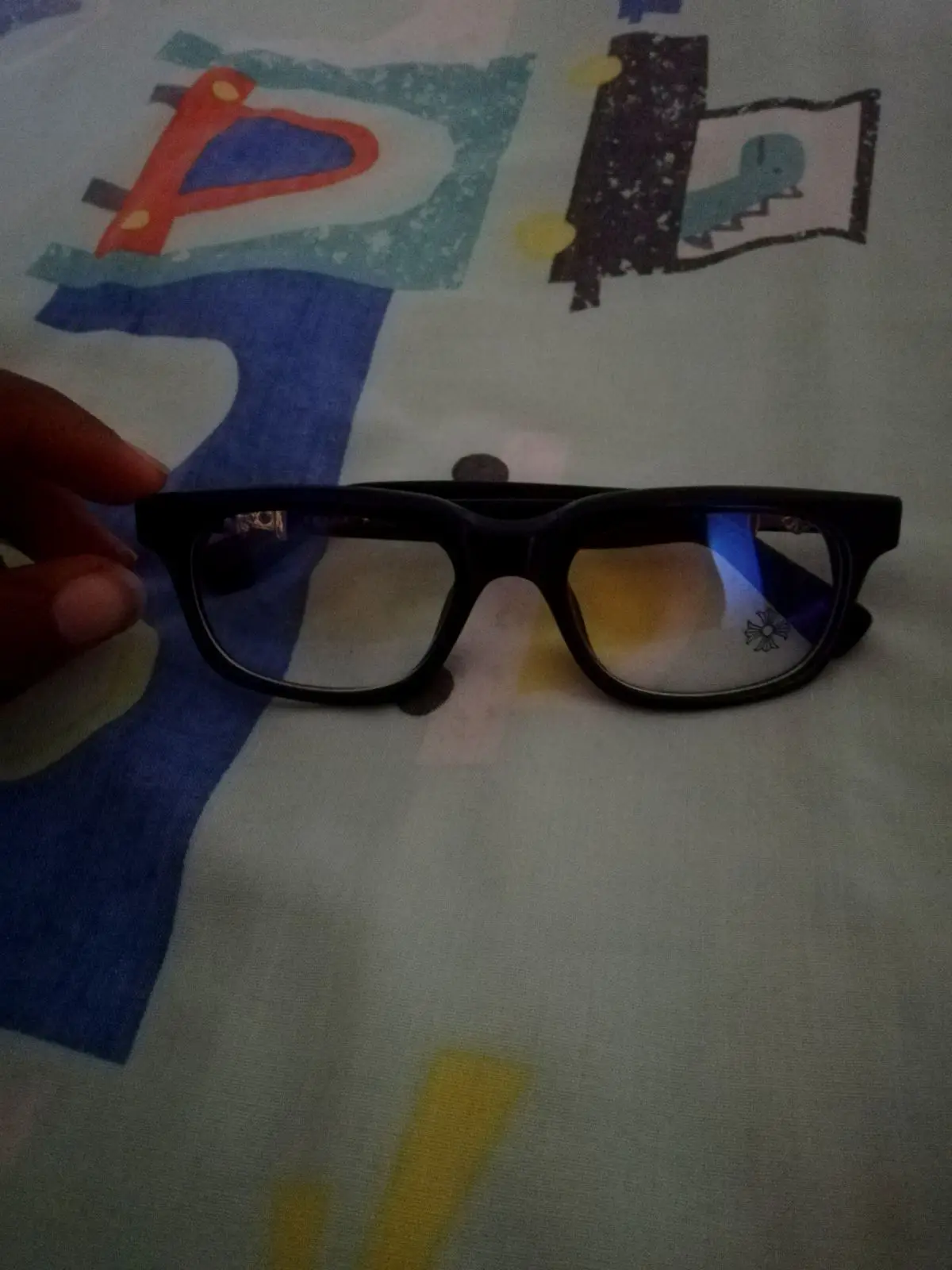 Chrome Hearts Black Frame Glasses