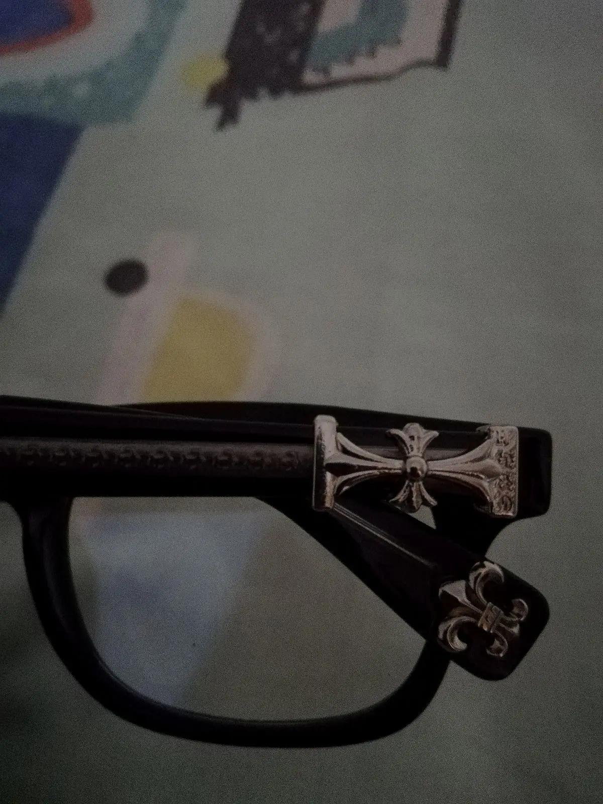 Chrome Hearts Black Frame Glasses