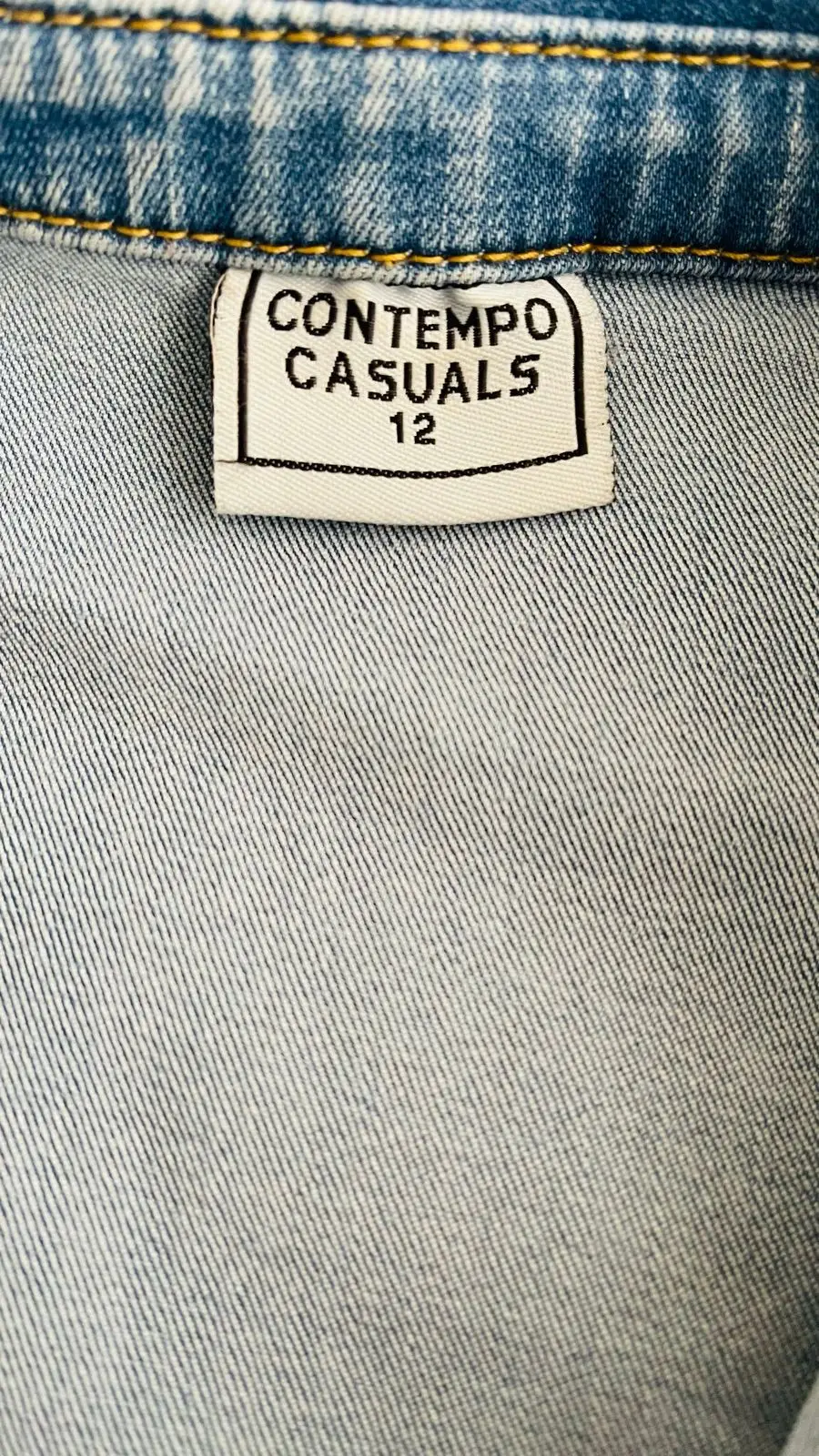 Contempo Denim Button-Up Dress