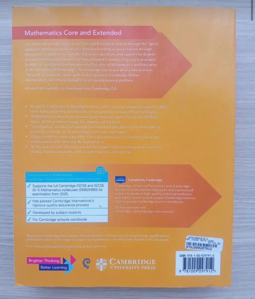 IGCSE Mathematics Coursebook