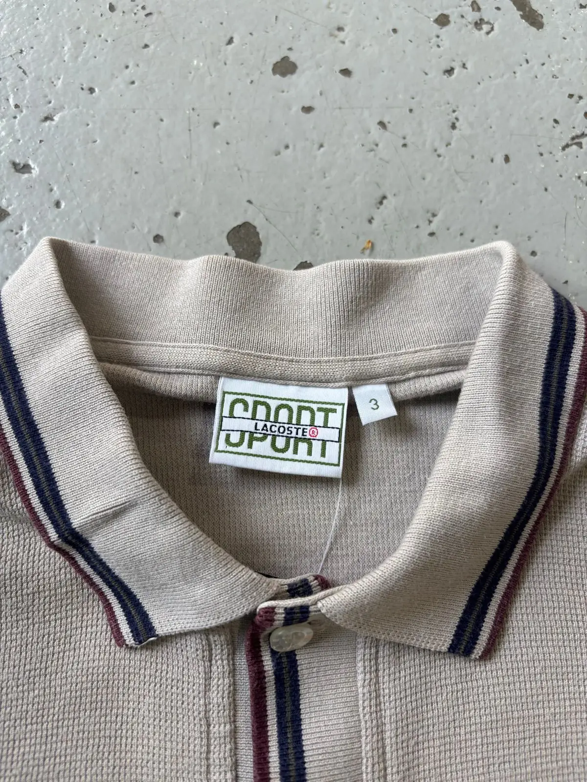 Lacoste Sport Striped Collar Polo Shirt
