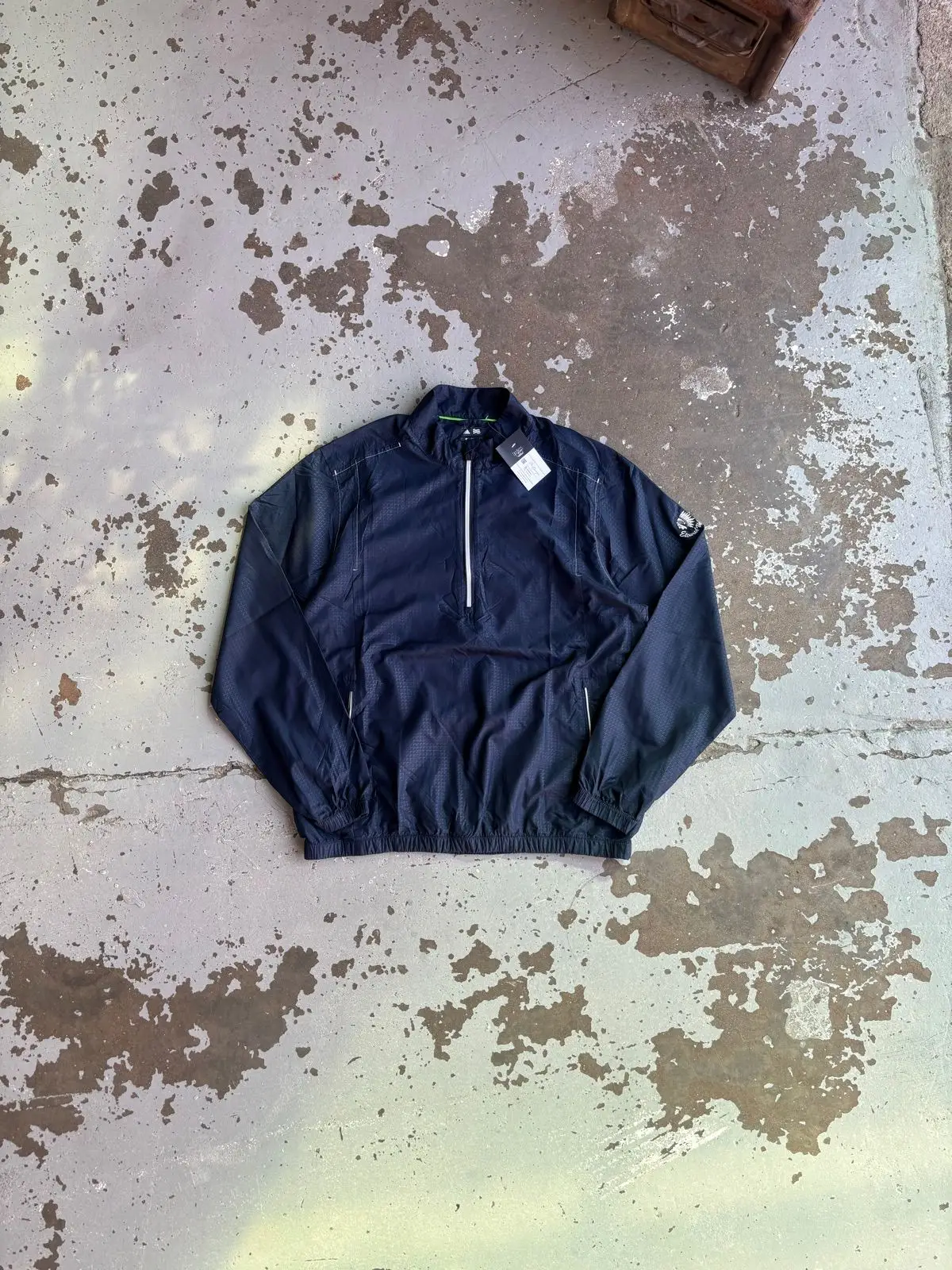Adidas Quarter-Zip Windbreaker Navy
