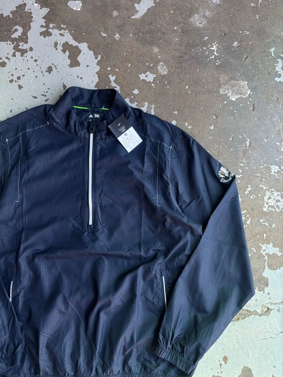 Adidas Quarter-Zip Windbreaker Navy