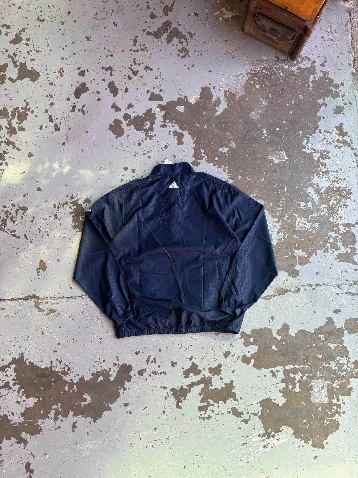 Adidas Quarter-Zip Windbreaker Navy