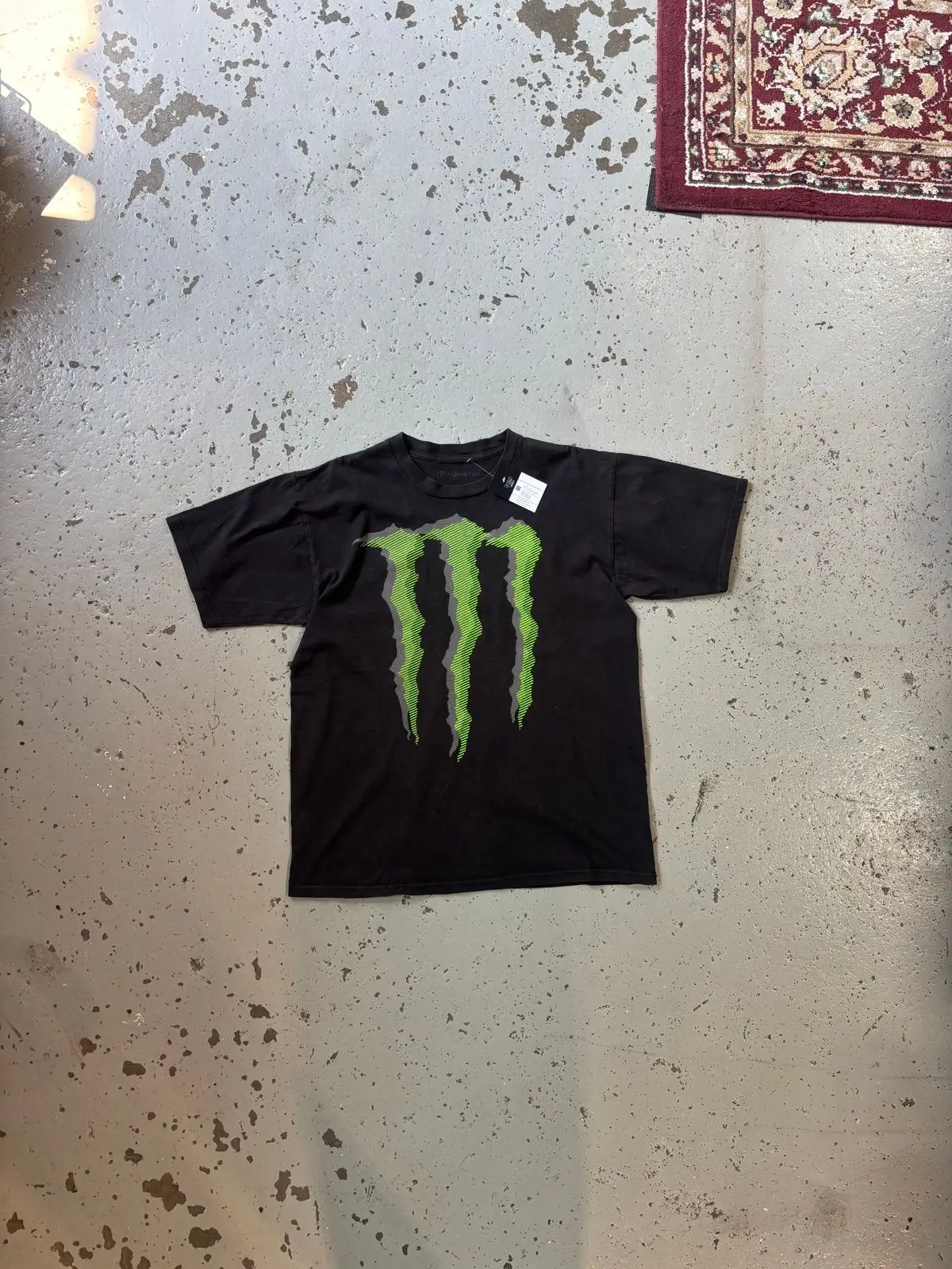 Monster Energy Black T-Shirt with Green Logo
