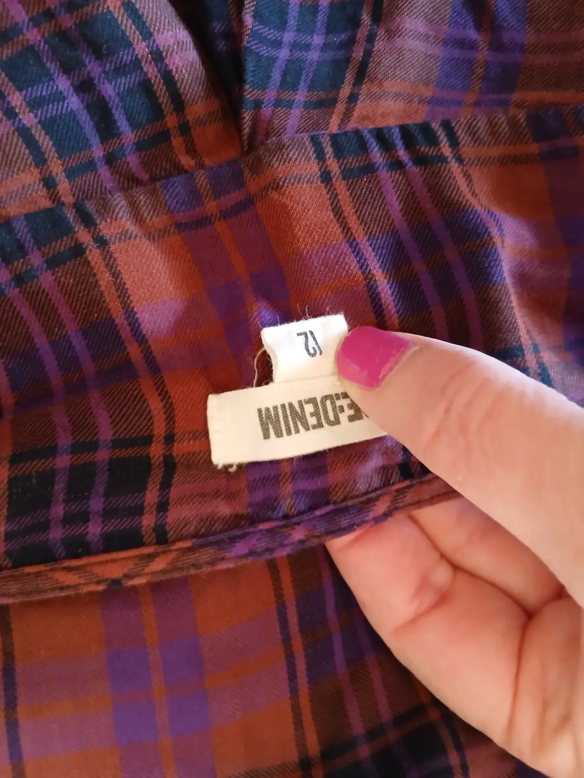 Woolworths Plaid Wrap Long-Sleeve Top
