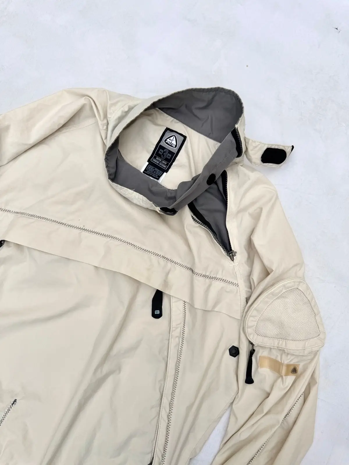 Beige Lightweight Windbreaker Jacket