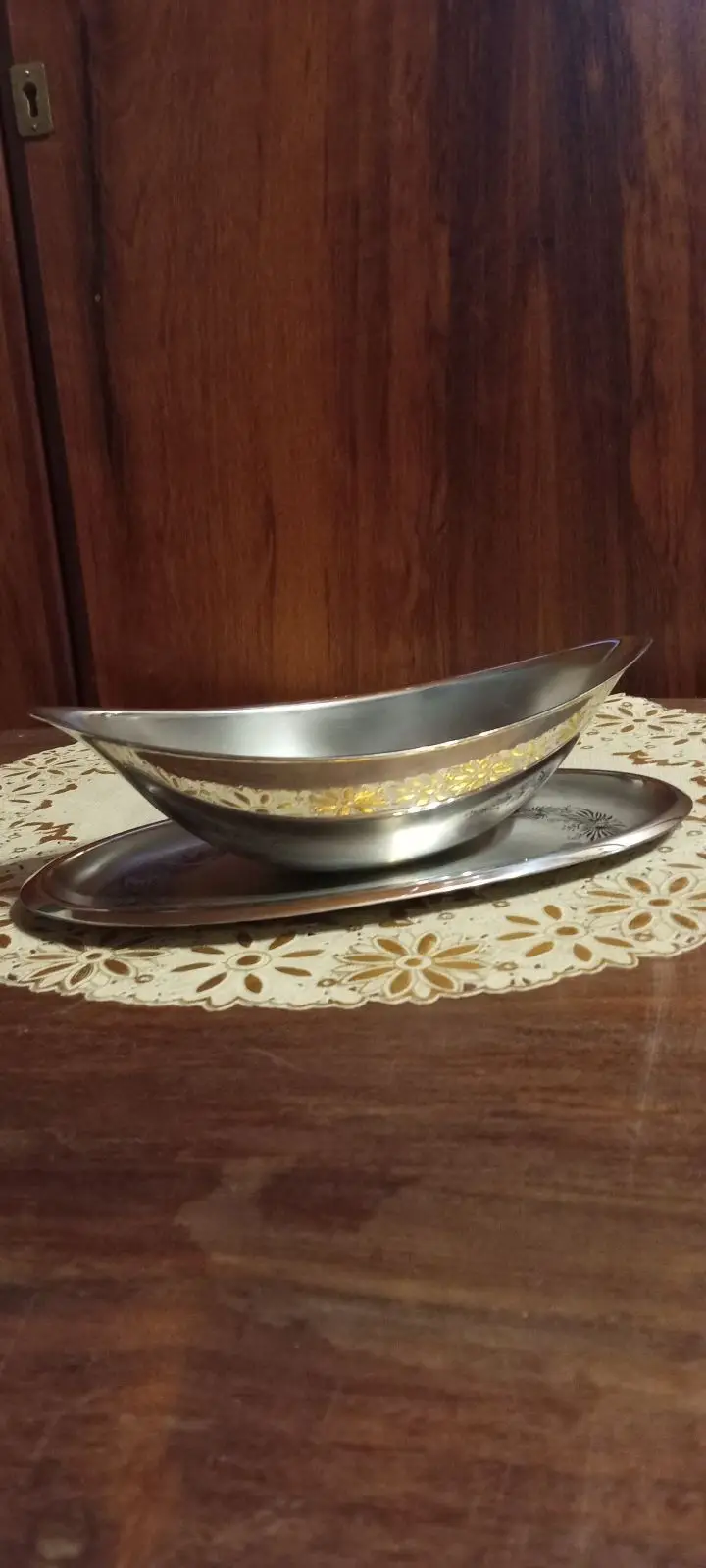 Stainless Steel Gravy Boat with Underplate