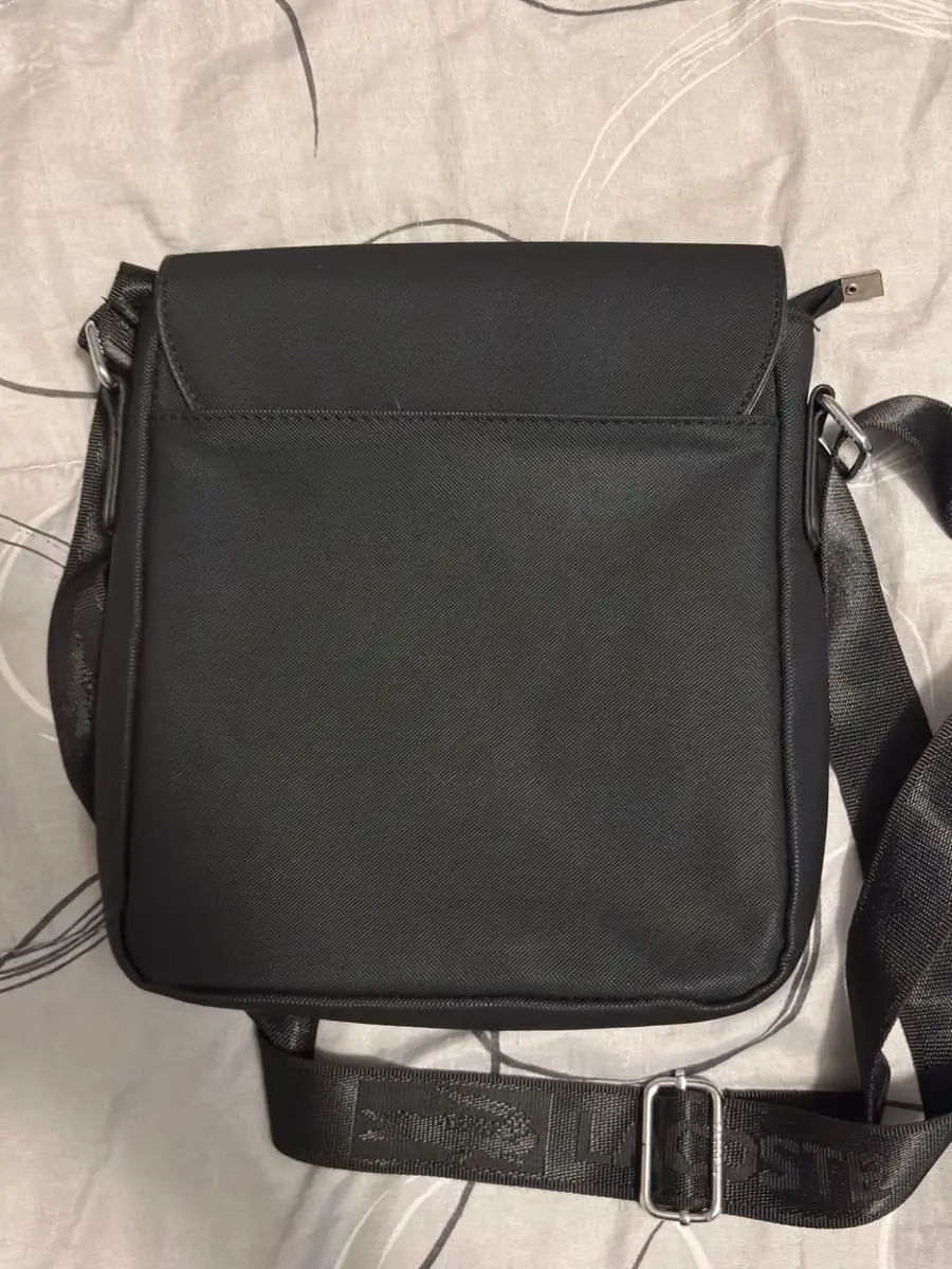 Lacoste Men's Classic Flap Close Shoulder Bag