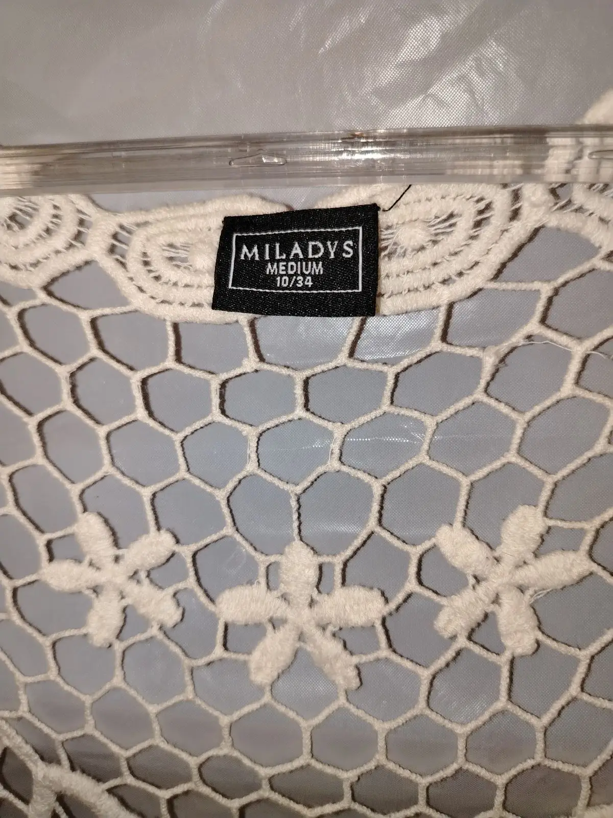 Miladys Crochet Lace Open Cardigan Ivory Medium