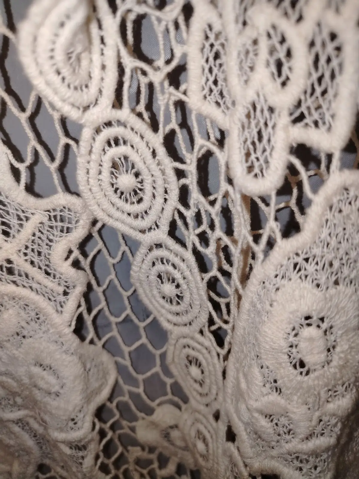 Miladys Crochet Lace Open Cardigan Ivory Medium