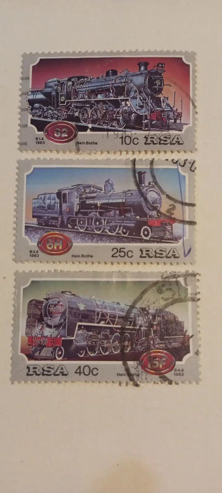 RSA 1983 10c Steam Locomotive Postage Stamp