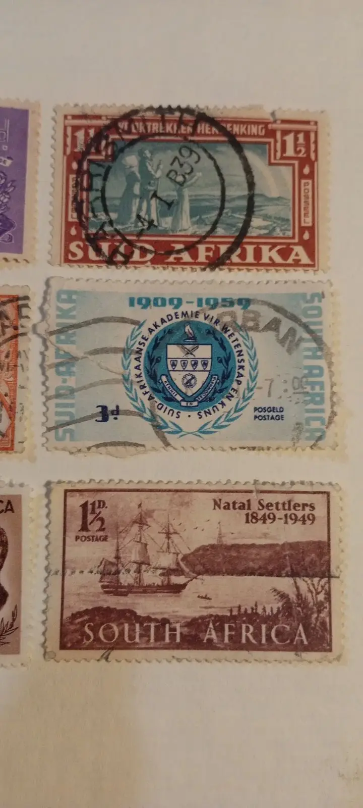 Vintage South Africa 2d Postage Stamp