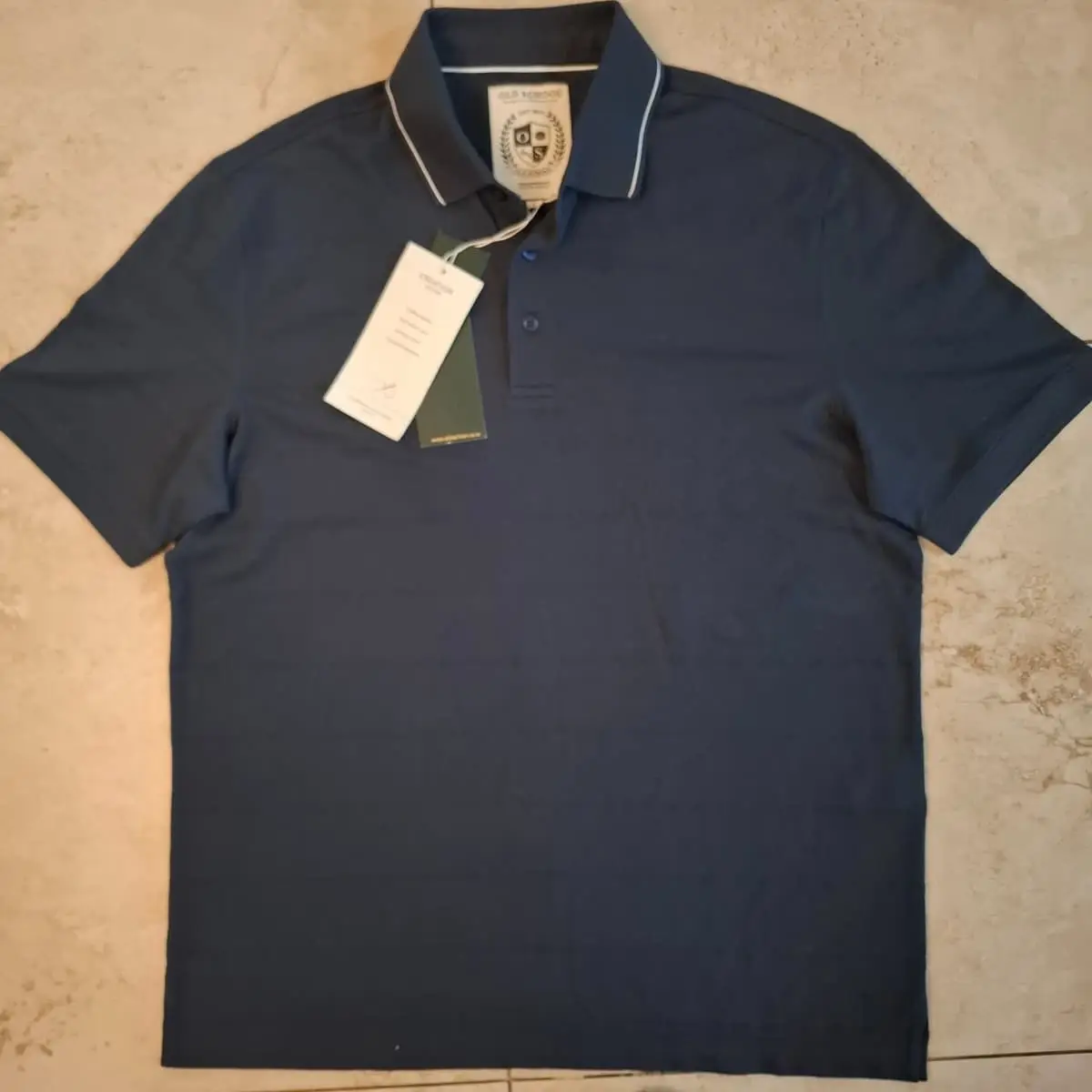 Old School "Creation Custom" Polo Shirt – Navy Blue (Size L)