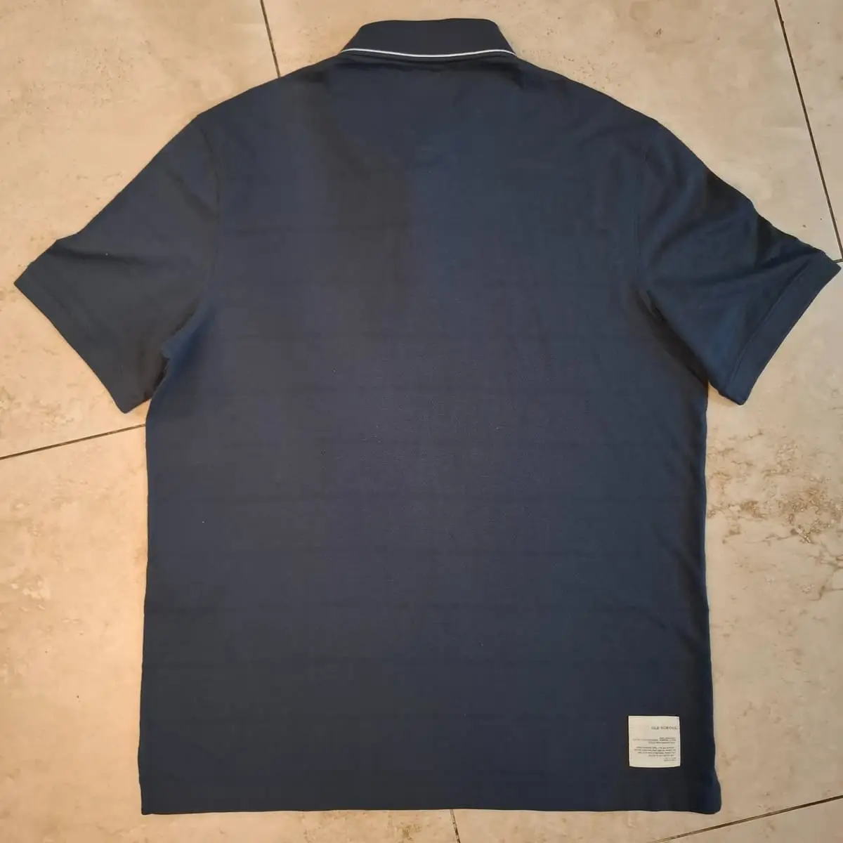 Old School "Creation Custom" Polo Shirt – Navy Blue (Size L)