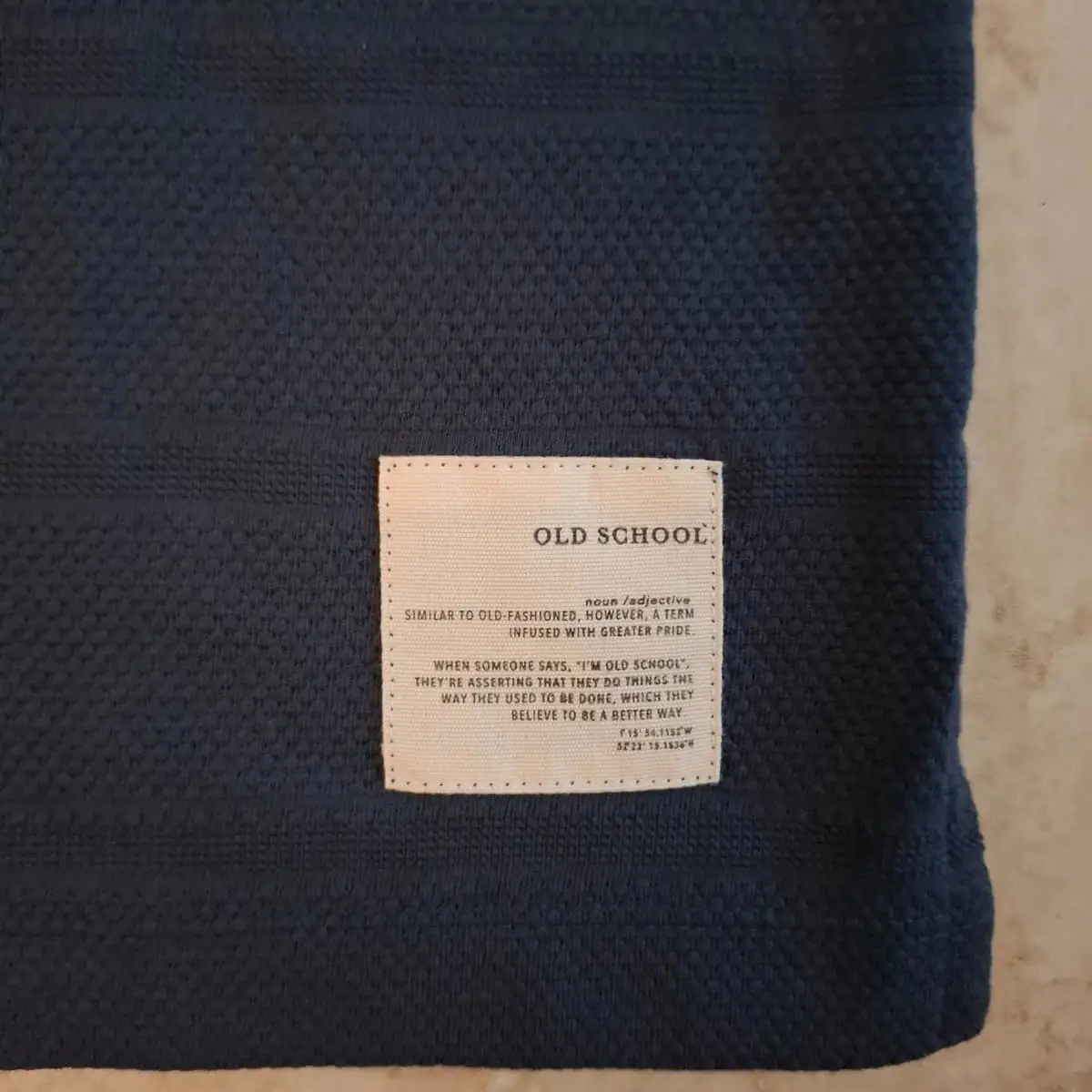 Old School "Creation Custom" Polo Shirt – Navy Blue (Size L)