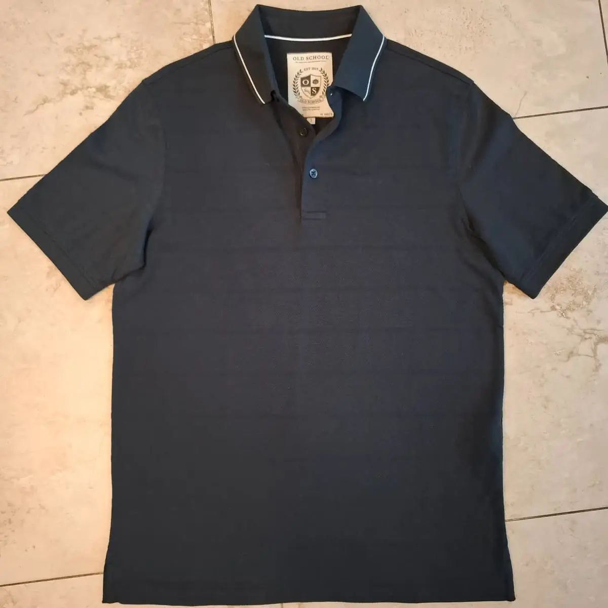 Old School Leisure Polo - Black - Size S - Brand New