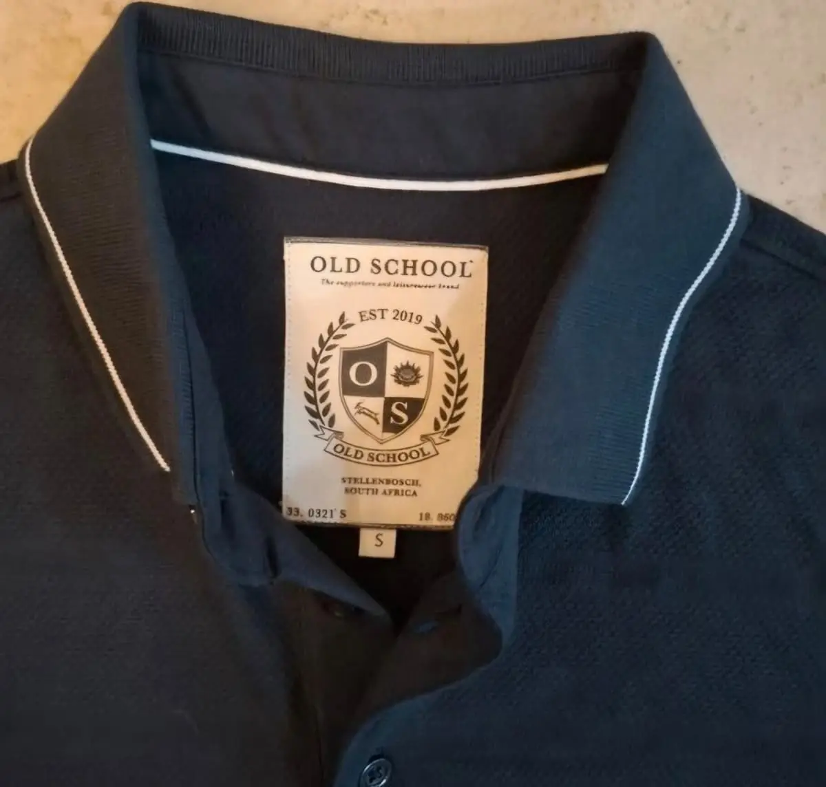 Old School Leisure Polo - Black - Size S - Brand New