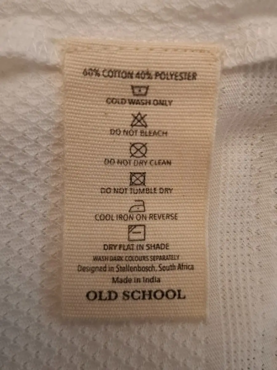 Old School Stellenbosch Polo Shirt (White) - Size L - Brand New