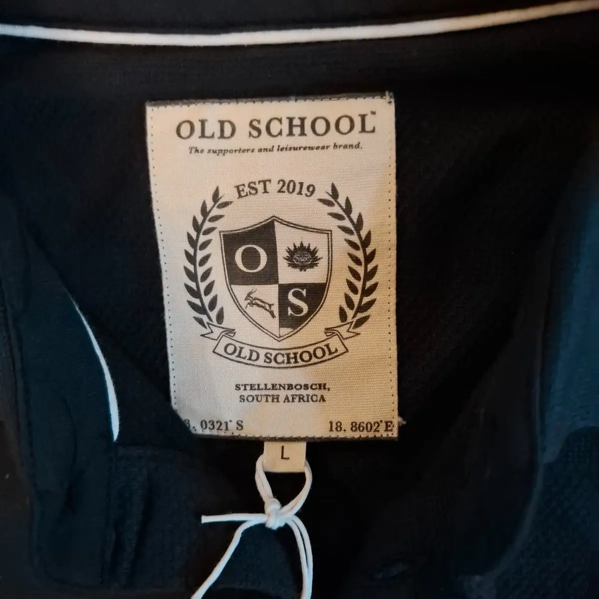 Old School Leisure Polo - Black - Size L - Brand New