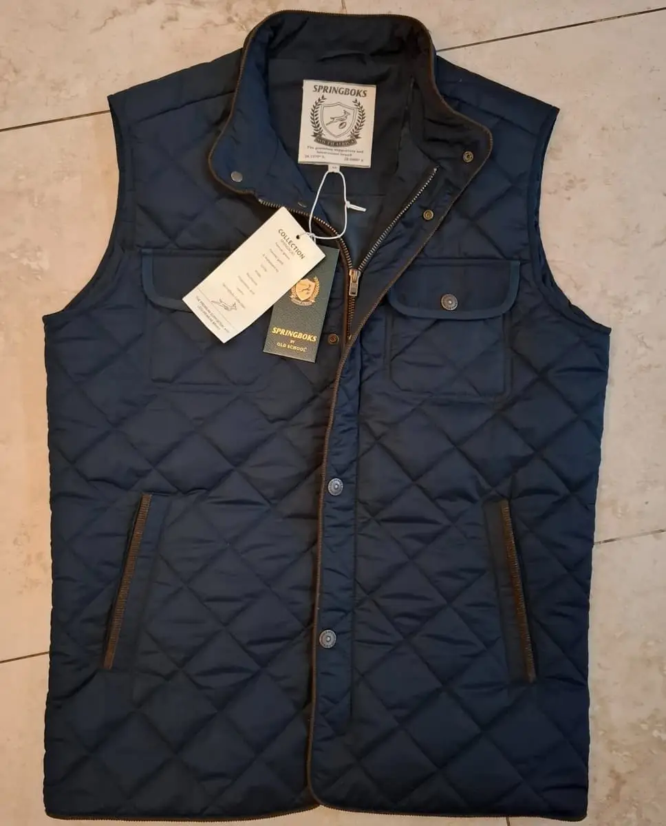 Springboks by Old School Quilted Bodywarmer / Gilet - Size M - Brand New