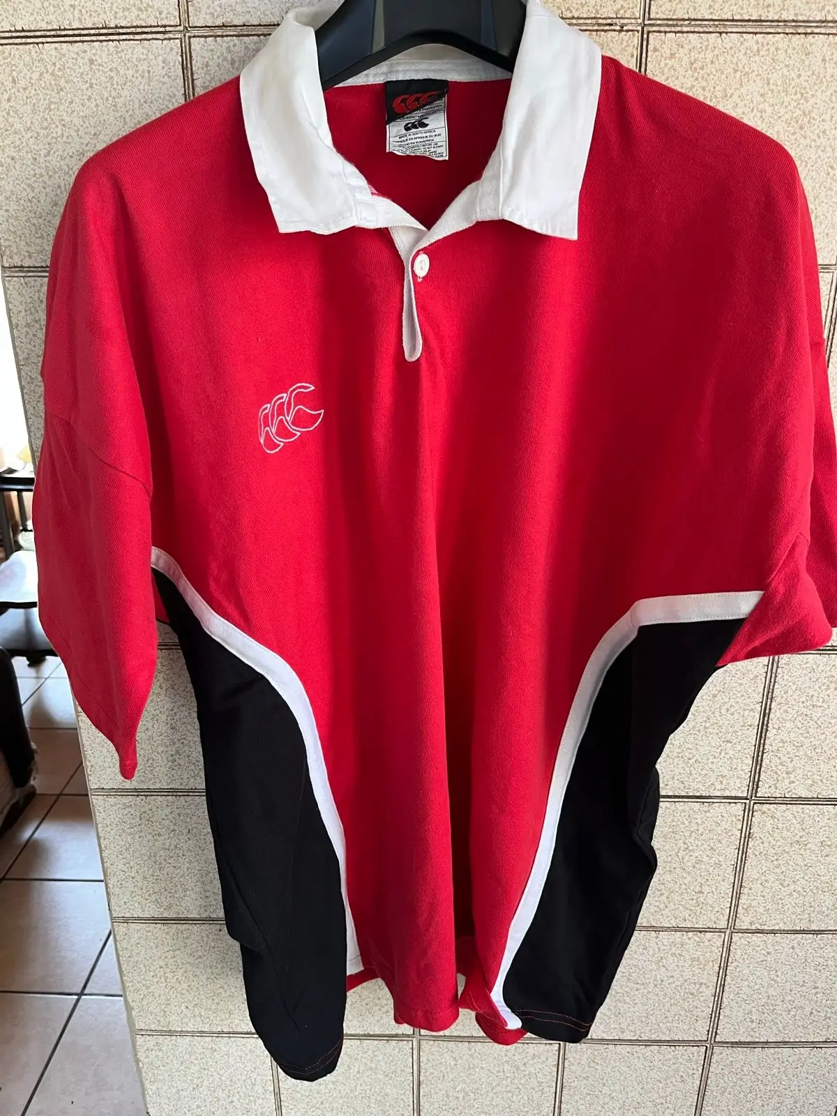 Canterbury Red Black White Rugby Jersey