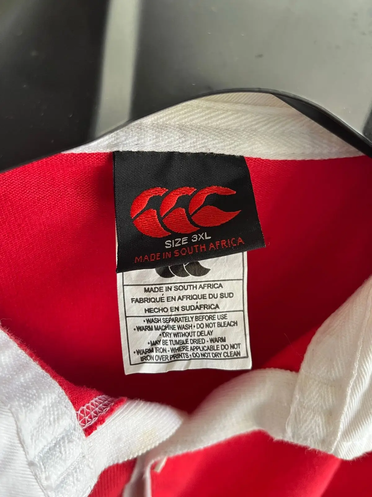 Canterbury Red Black White Rugby Jersey