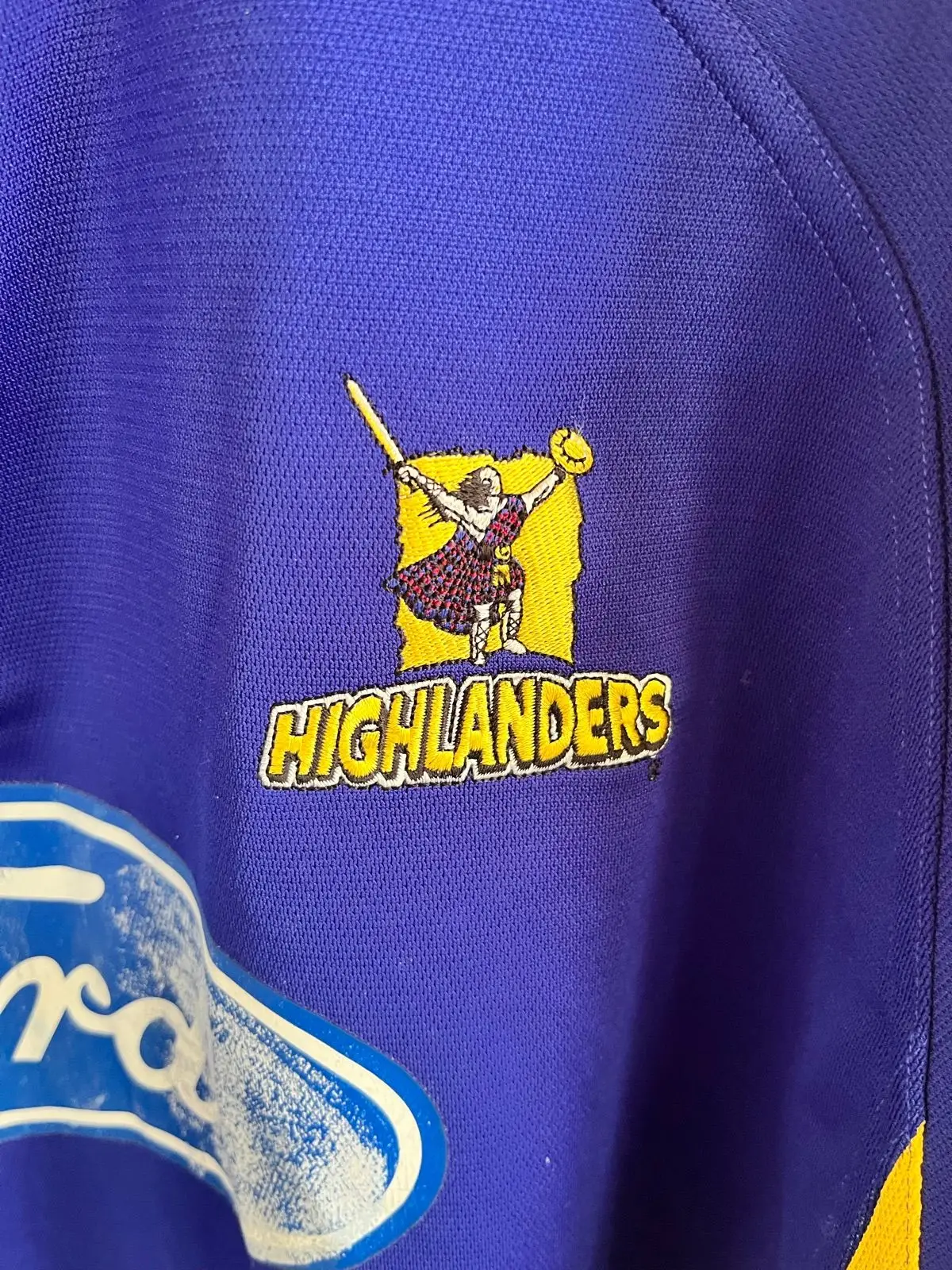Adidas Highlanders Rugby Jersey Blue Yellow