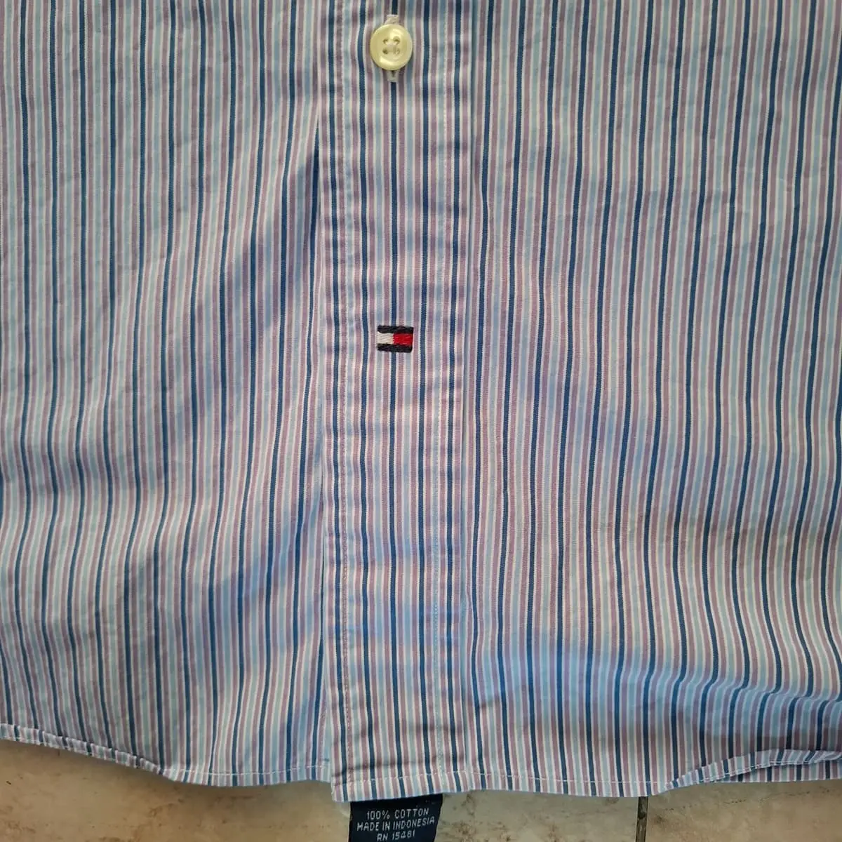 Tommy Hilfiger Men's Striped Button-Down Shirt (Size M) - Like New