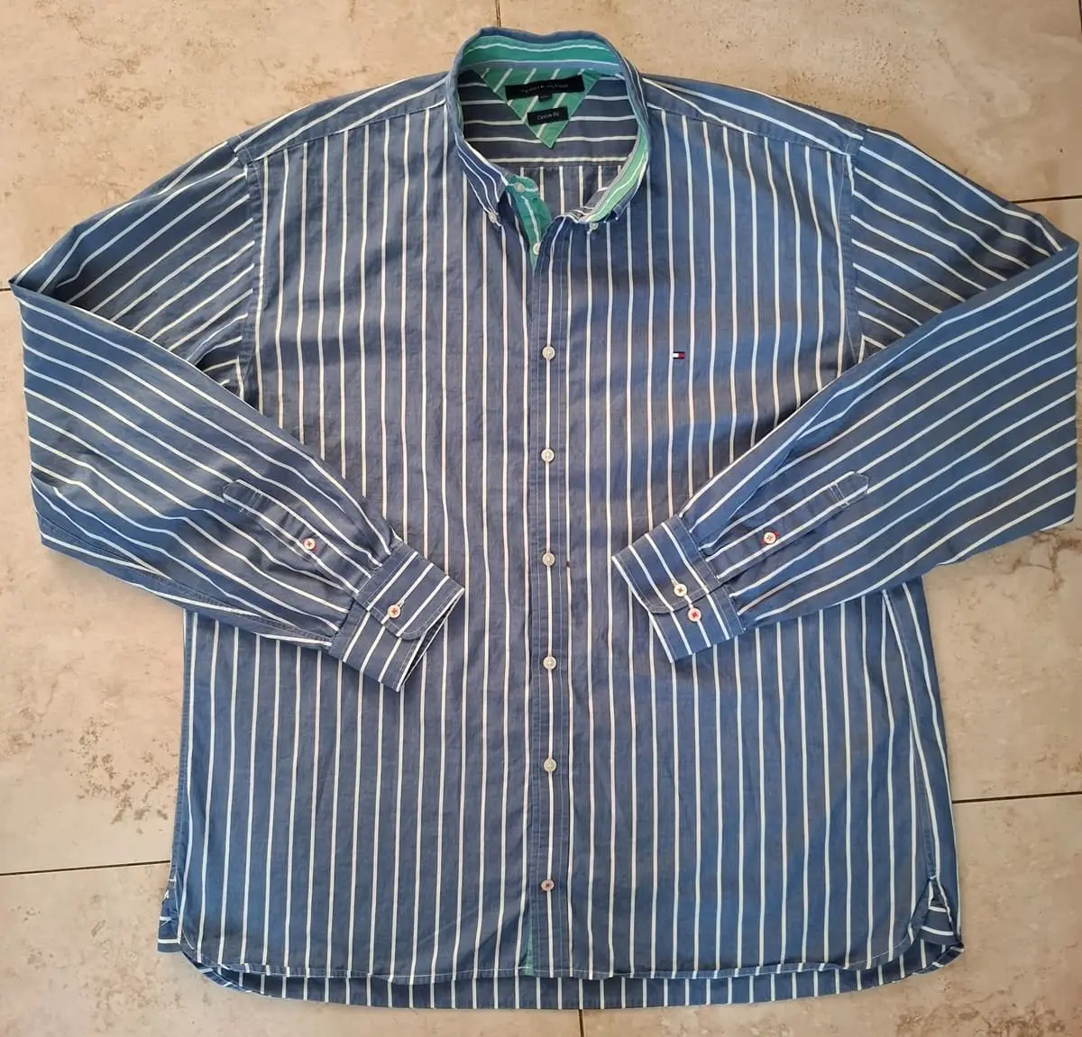 Tommy Hilfiger Striped Button-Down Shirt (Custom Fit) - XXL