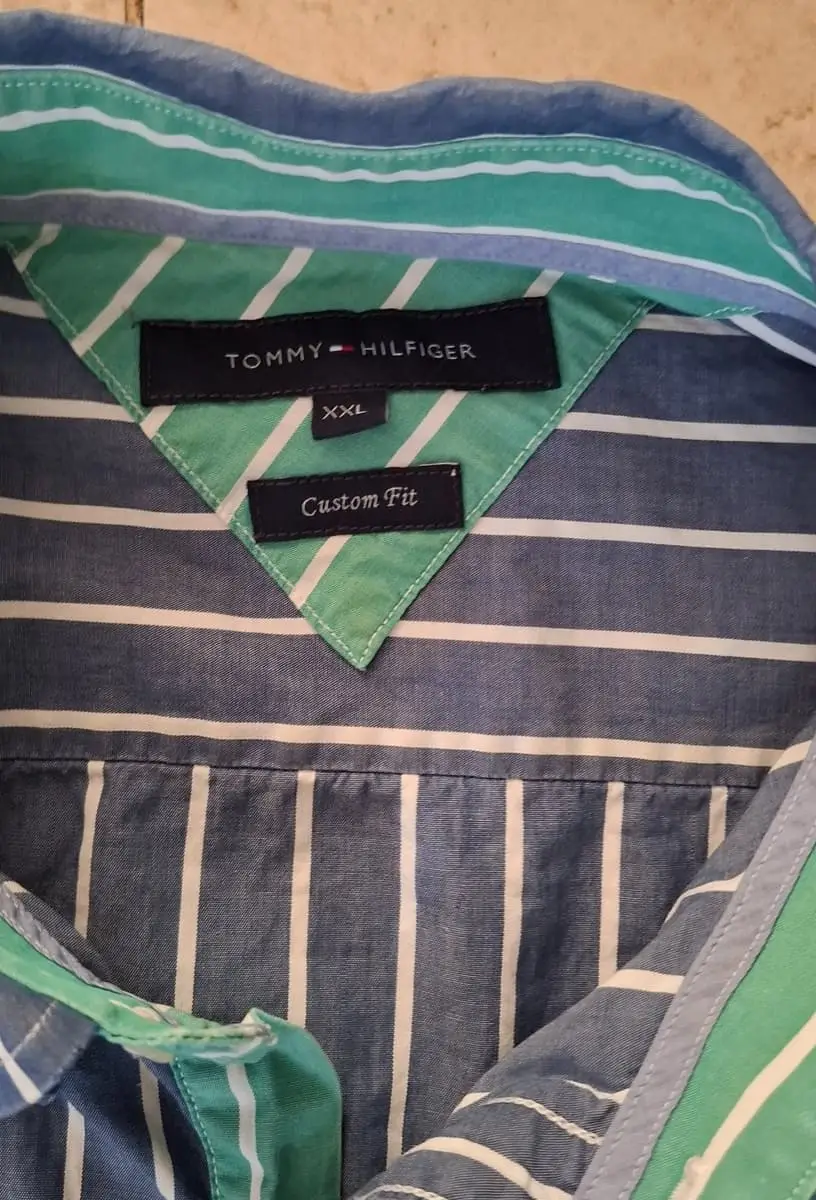Tommy Hilfiger Striped Button-Down Shirt (Custom Fit) - XXL