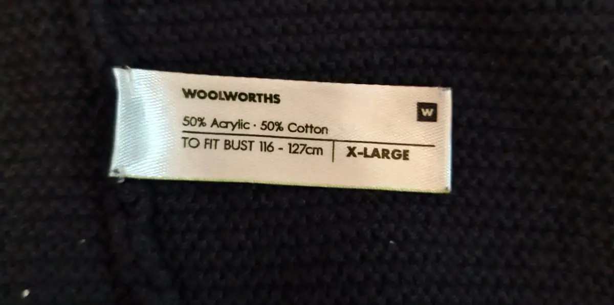 Woolworths Black Sleeveless Knit Cardigan Vest (Size XL) - Cotton Blend