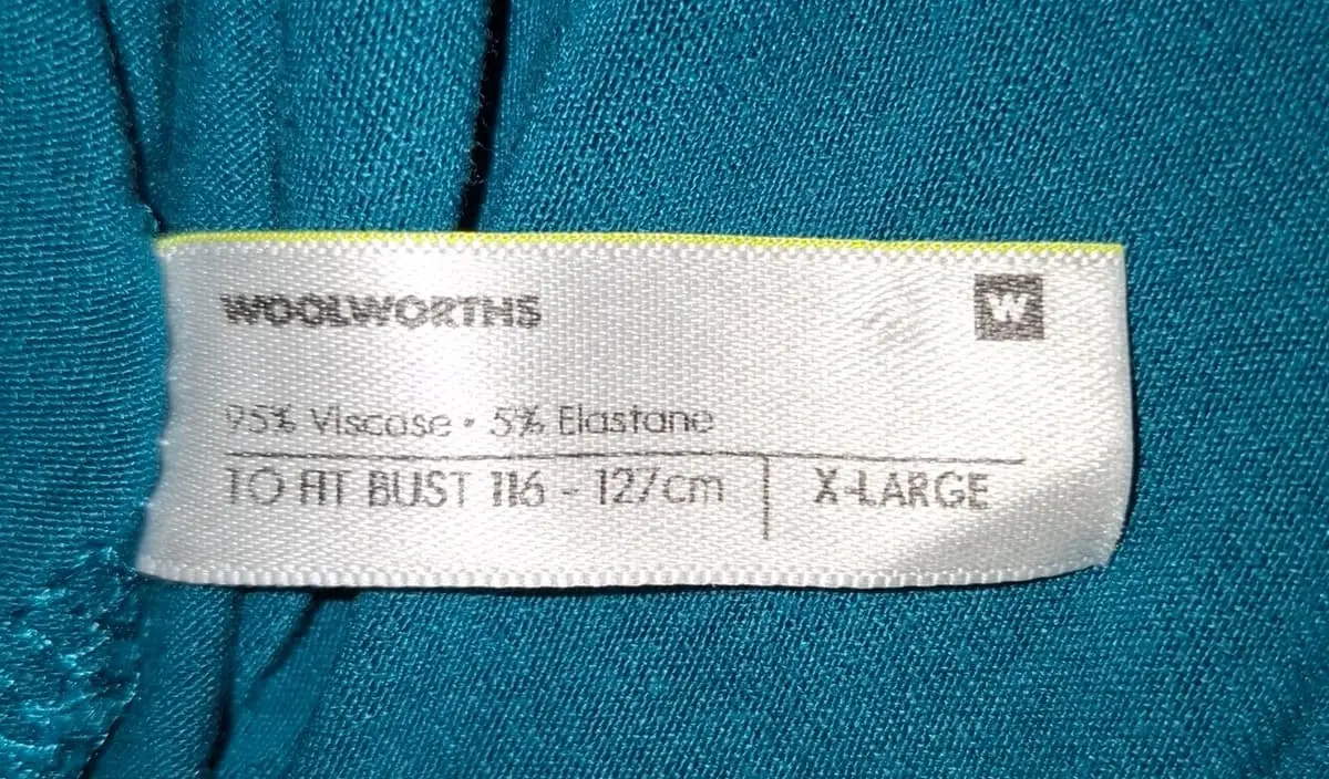 Woolworths Teal Long Sleeve Viscose Top (XL)