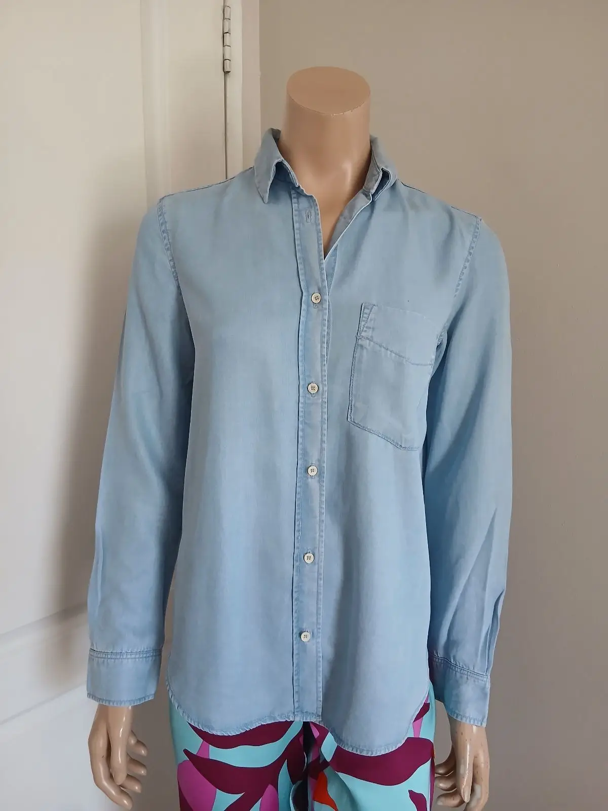 Mango Light Blue Denim Shirt