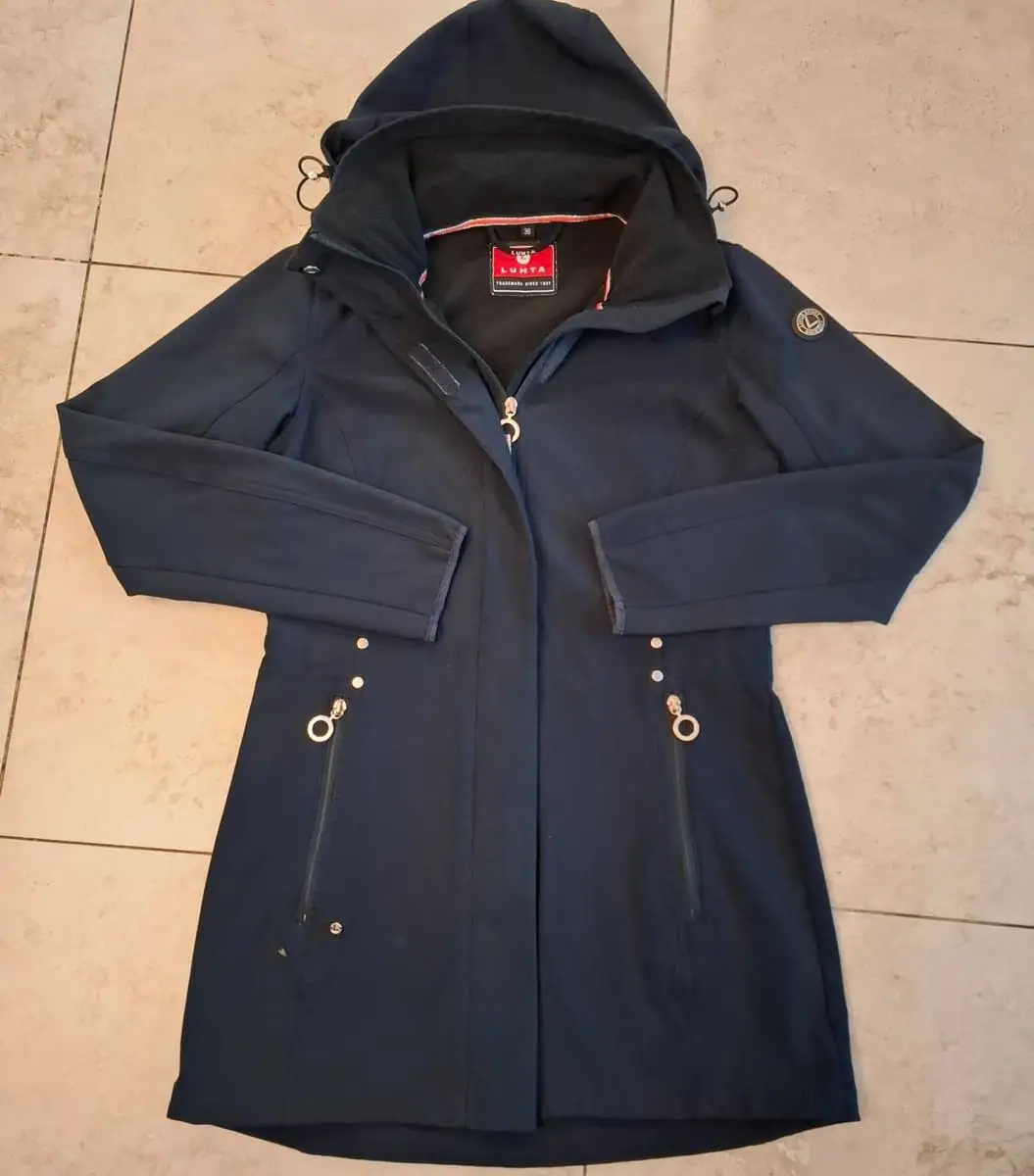Luhta Premium Hooded Softshell Parka - Navy (Size S) - Like New