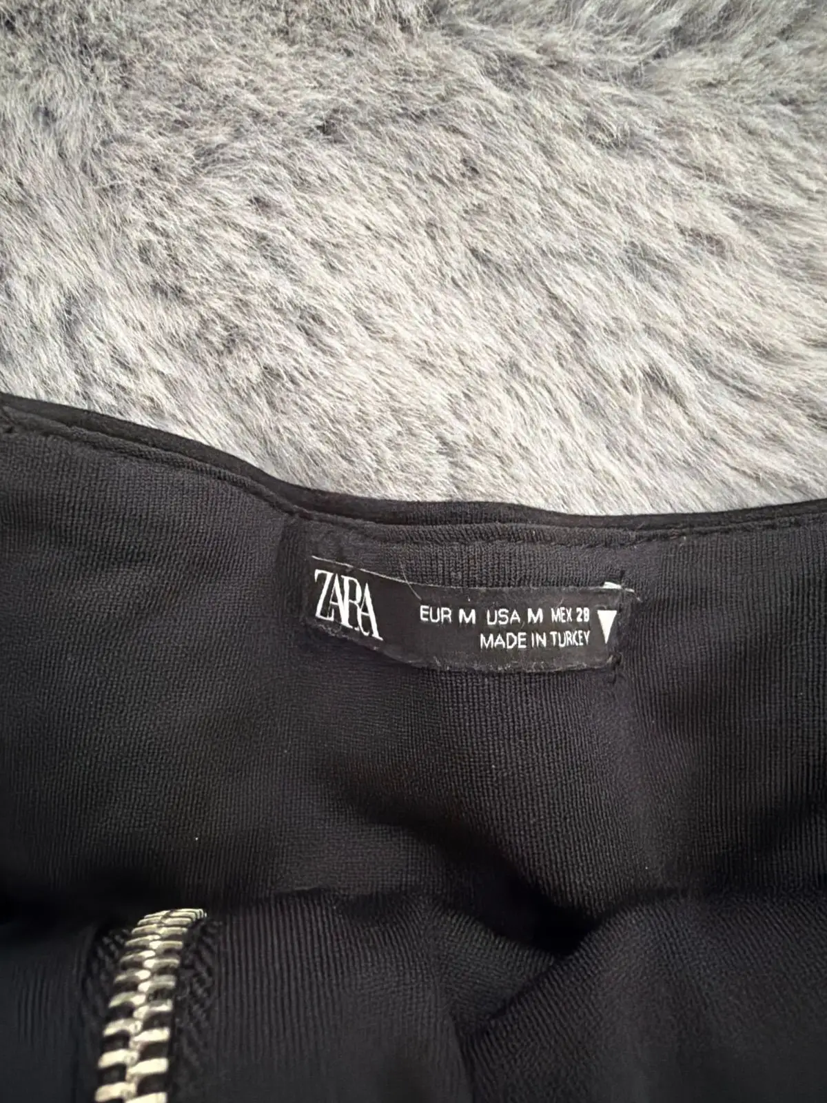 Zara Black Strapless Zip Front Top