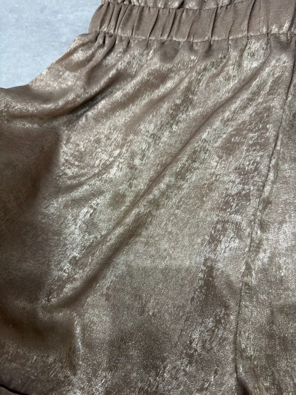 SHEIN Metallic Gold Drawstring Shorts