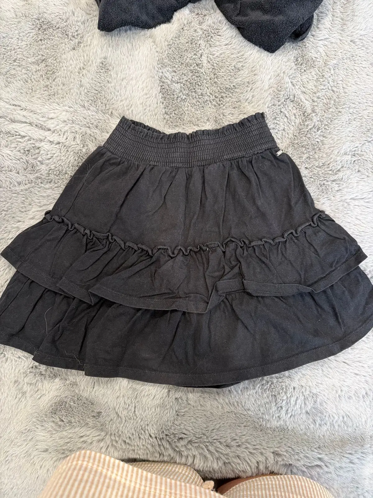Truworths Black Ruffled Tiered Skirt
