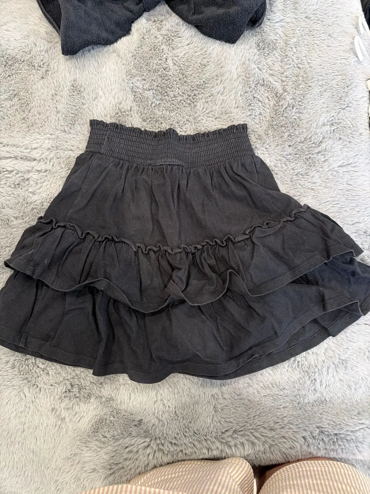 Truworths Black Ruffled Tiered Skirt