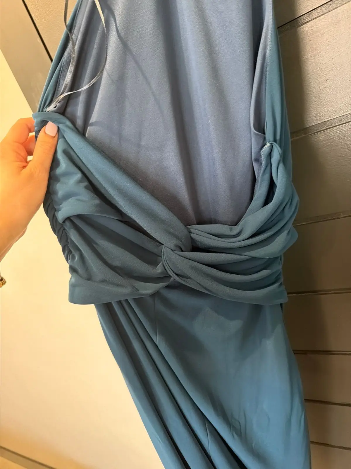 Zara Teal Halter-Neck Maxi Dress