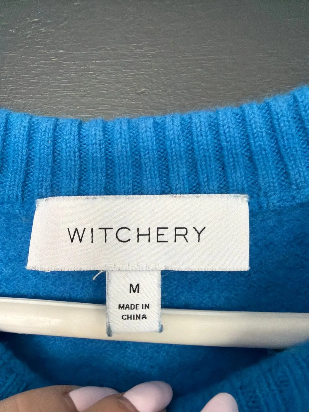 Witchery Blue Knit Sweater Medium